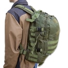 Full image of a person wearing the All-Purpose Backpack.